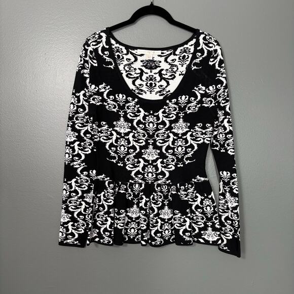 Boston Proper Tops - Boston Proper Women's Preppy Black & White Knit Top - Size Medium - Old Money